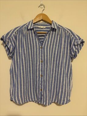 beachlunchlounge Blue and White Striped Shirt